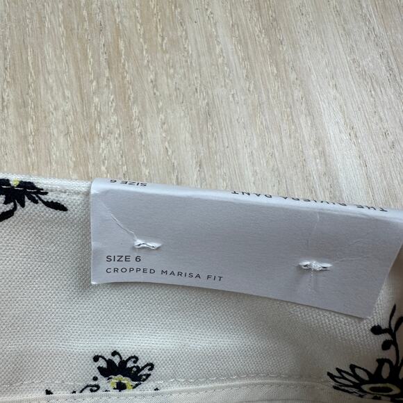 NWT LOFT Cropped Marisa Fit Floral Garden Elegance Cottagecore Boho Pants 6 - Picture 16 of 16